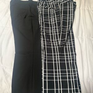 Express Black and White Checkered Women's Trousers